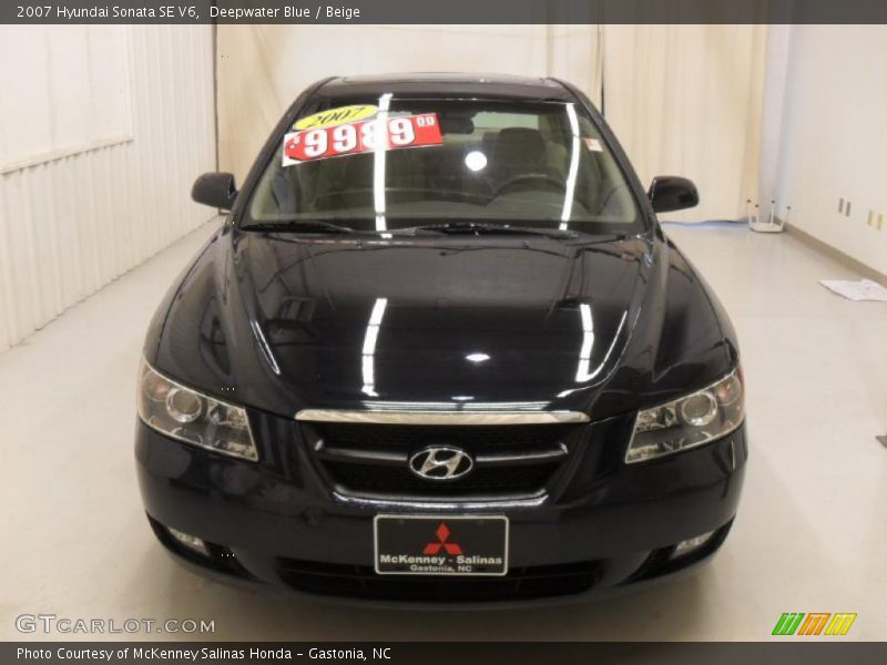 Deepwater Blue / Beige 2007 Hyundai Sonata SE V6