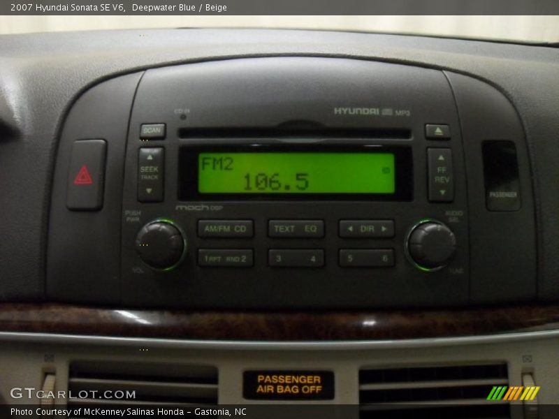 Deepwater Blue / Beige 2007 Hyundai Sonata SE V6