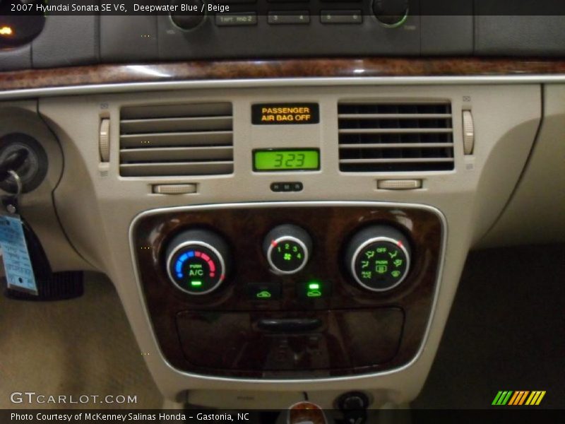 Deepwater Blue / Beige 2007 Hyundai Sonata SE V6