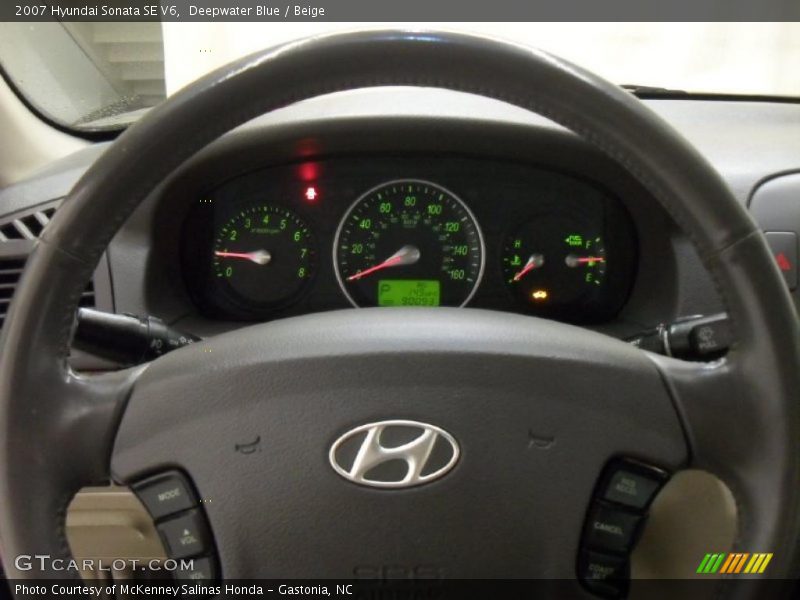 Deepwater Blue / Beige 2007 Hyundai Sonata SE V6