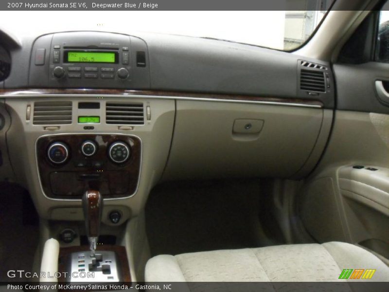 Deepwater Blue / Beige 2007 Hyundai Sonata SE V6