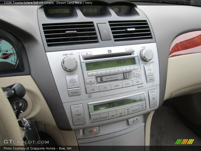 Controls of 2006 Solara SLE V6 Coupe