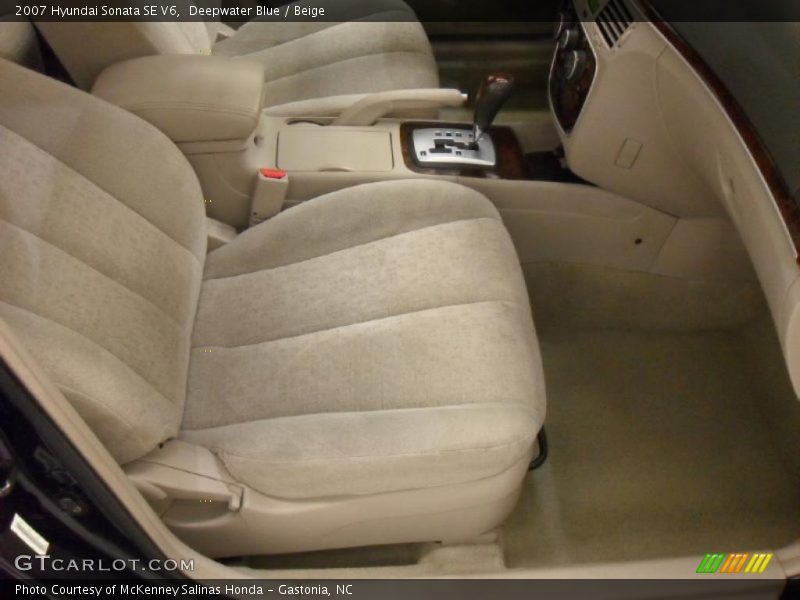 Deepwater Blue / Beige 2007 Hyundai Sonata SE V6