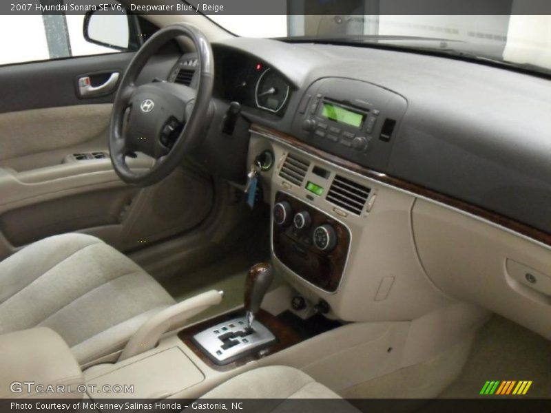 Deepwater Blue / Beige 2007 Hyundai Sonata SE V6