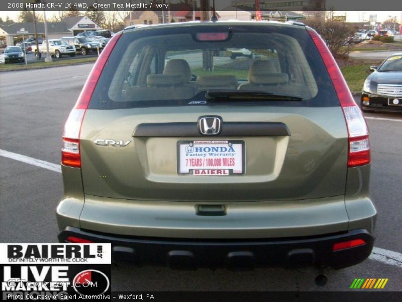 Green Tea Metallic / Ivory 2008 Honda CR-V LX 4WD