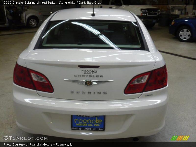 Stone White / Dark Slate Gray 2010 Chrysler Sebring Limited Sedan