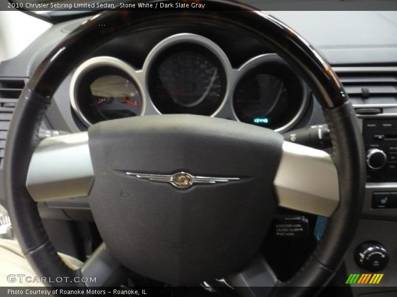 Stone White / Dark Slate Gray 2010 Chrysler Sebring Limited Sedan