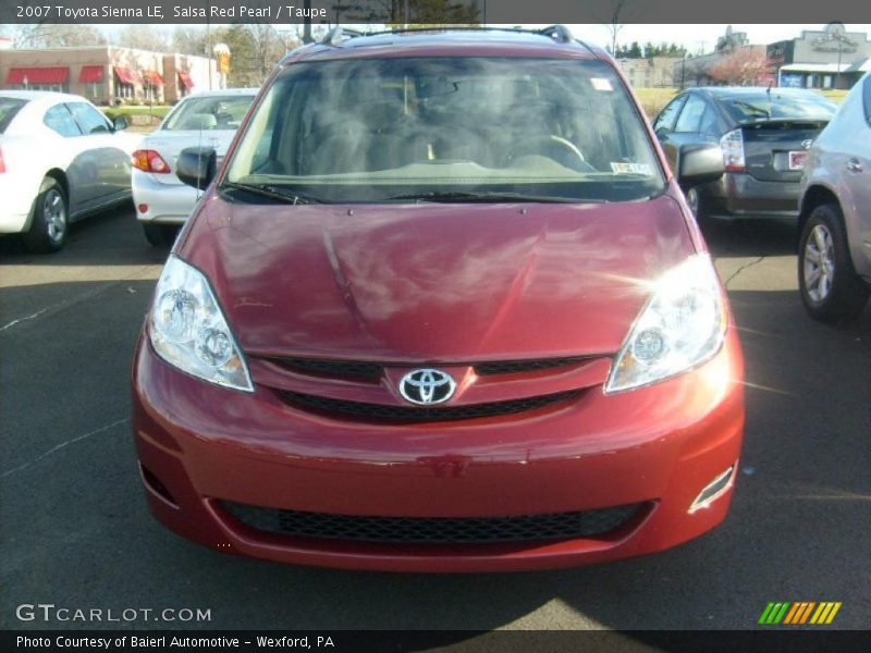 Salsa Red Pearl / Taupe 2007 Toyota Sienna LE