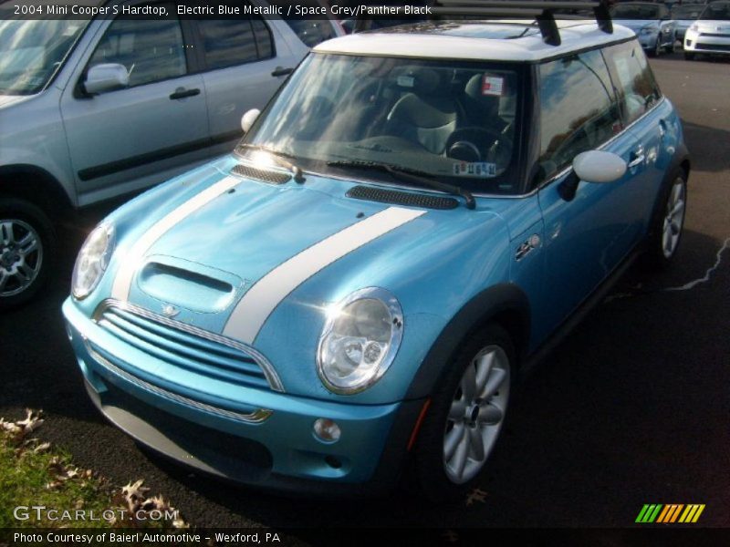 Electric Blue Metallic / Space Grey/Panther Black 2004 Mini Cooper S Hardtop