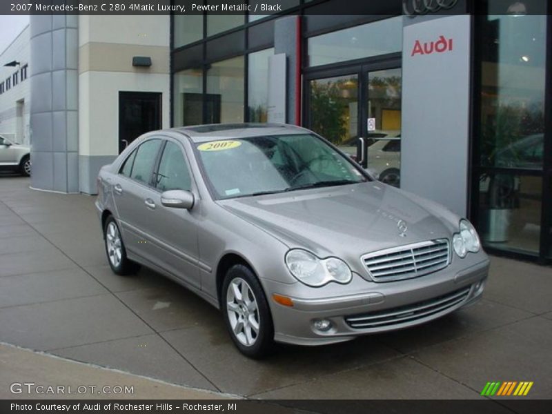 Pewter Metallic / Black 2007 Mercedes-Benz C 280 4Matic Luxury