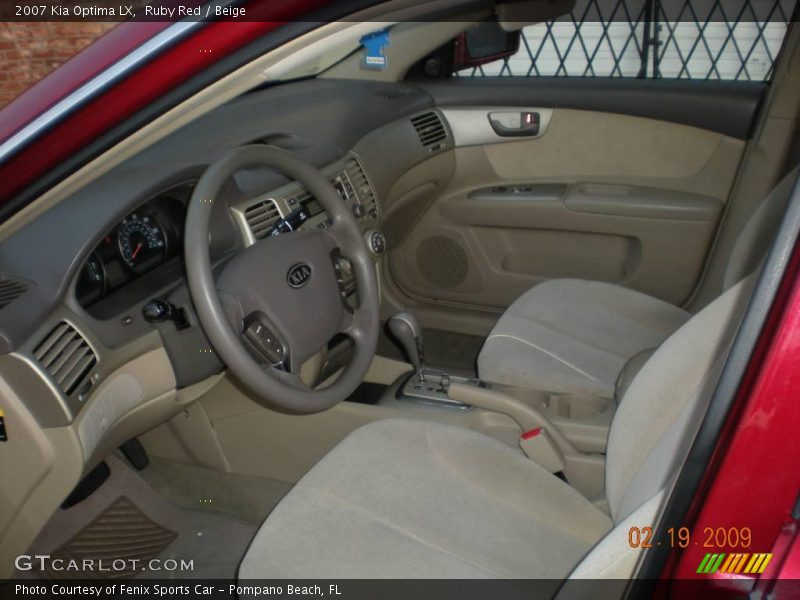 Ruby Red / Beige 2007 Kia Optima LX