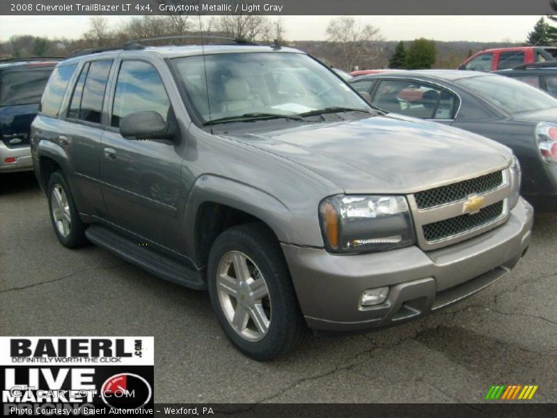 Graystone Metallic / Light Gray 2008 Chevrolet TrailBlazer LT 4x4