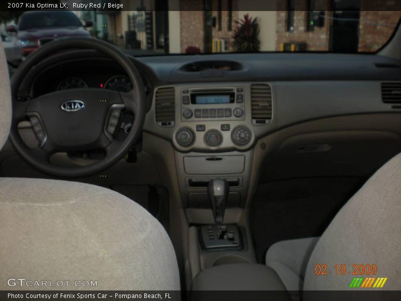 Ruby Red / Beige 2007 Kia Optima LX