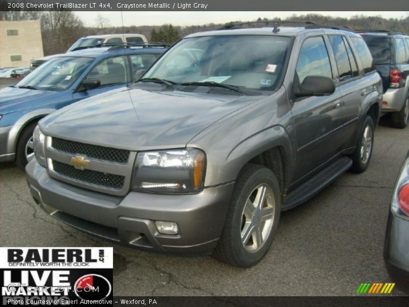 Graystone Metallic / Light Gray 2008 Chevrolet TrailBlazer LT 4x4