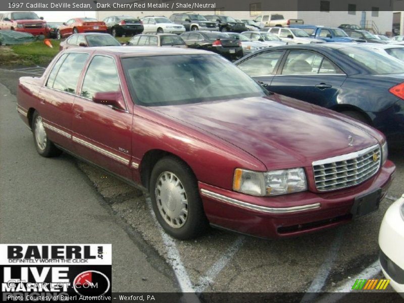 Dark Cherry Red Metallic / Shale/Neutral 1997 Cadillac DeVille Sedan