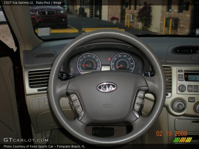Ruby Red / Beige 2007 Kia Optima LX