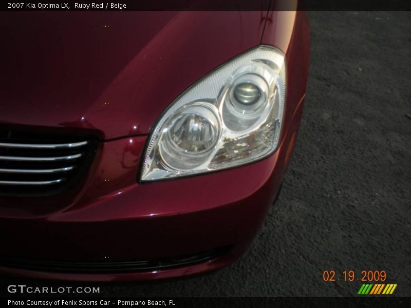 Ruby Red / Beige 2007 Kia Optima LX