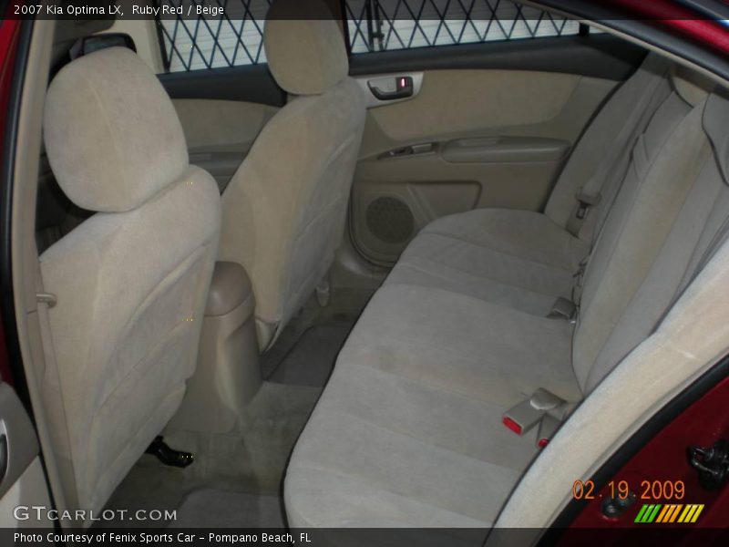 Ruby Red / Beige 2007 Kia Optima LX