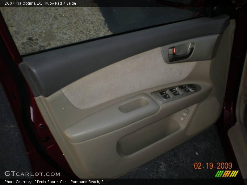 Ruby Red / Beige 2007 Kia Optima LX