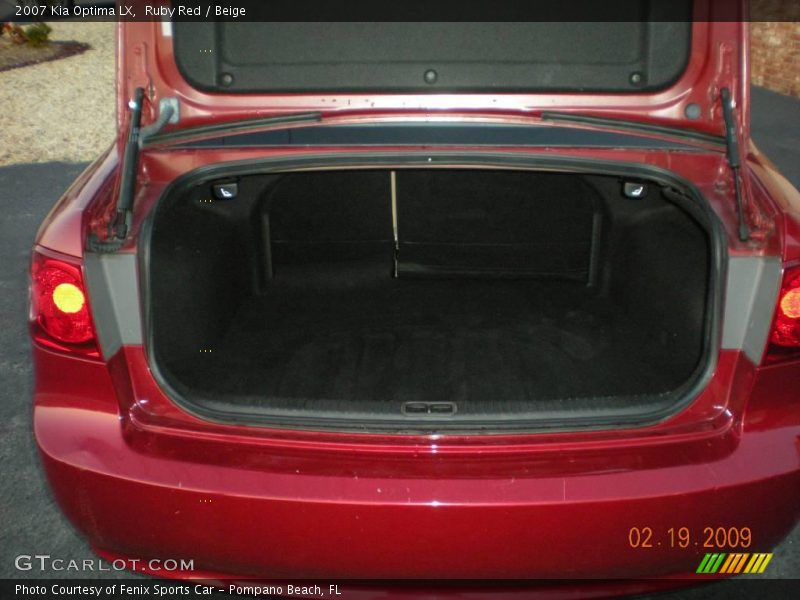 Ruby Red / Beige 2007 Kia Optima LX