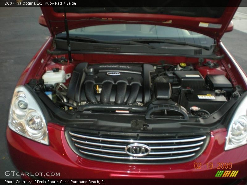 Ruby Red / Beige 2007 Kia Optima LX