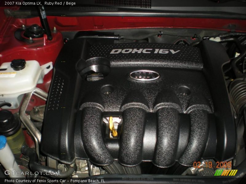 Ruby Red / Beige 2007 Kia Optima LX