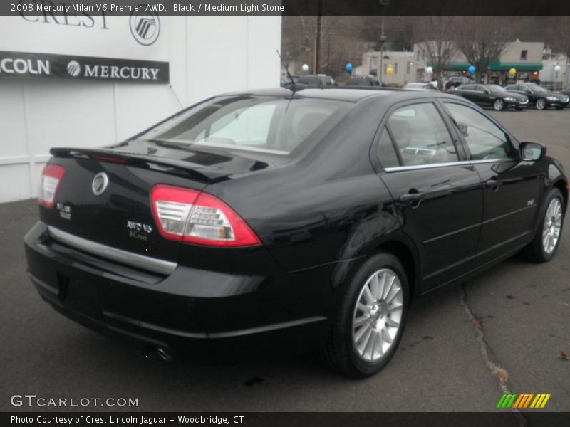 Black / Medium Light Stone 2008 Mercury Milan V6 Premier AWD