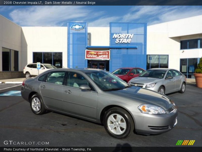Dark Silver Metallic / Neutral Beige 2008 Chevrolet Impala LT