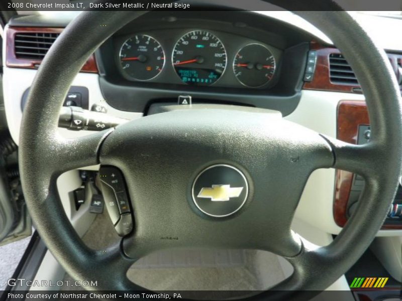 Dark Silver Metallic / Neutral Beige 2008 Chevrolet Impala LT