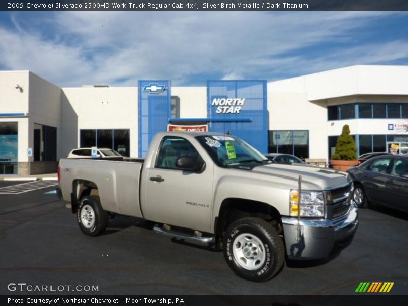 Silver Birch Metallic / Dark Titanium 2009 Chevrolet Silverado 2500HD Work Truck Regular Cab 4x4