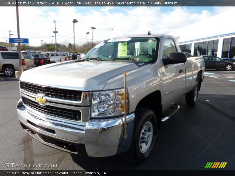 Silver Birch Metallic / Dark Titanium 2009 Chevrolet Silverado 2500HD Work Truck Regular Cab 4x4