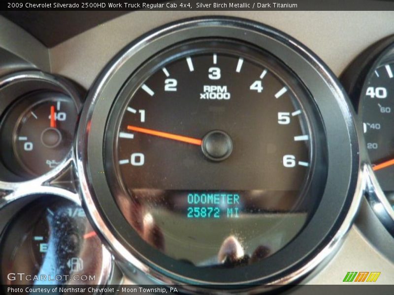 Silver Birch Metallic / Dark Titanium 2009 Chevrolet Silverado 2500HD Work Truck Regular Cab 4x4