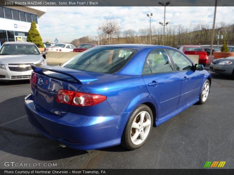 Sonic Blue Pearl / Black 2003 Mazda MAZDA6 i Sedan