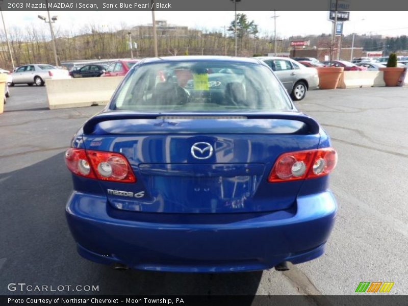 Sonic Blue Pearl / Black 2003 Mazda MAZDA6 i Sedan
