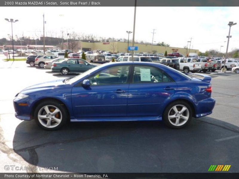 Sonic Blue Pearl / Black 2003 Mazda MAZDA6 i Sedan