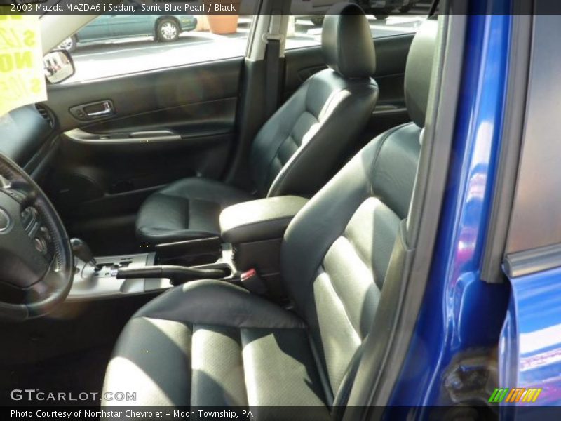 Sonic Blue Pearl / Black 2003 Mazda MAZDA6 i Sedan