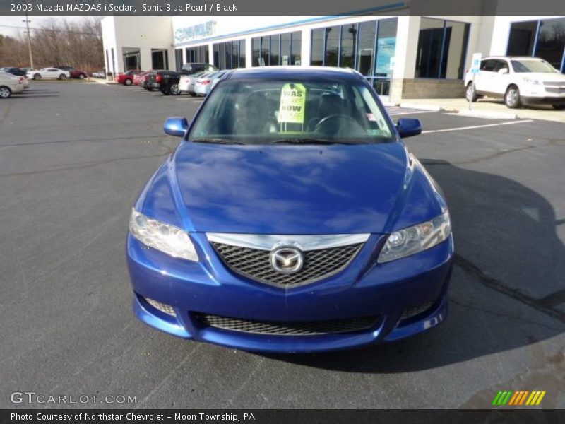 Sonic Blue Pearl / Black 2003 Mazda MAZDA6 i Sedan