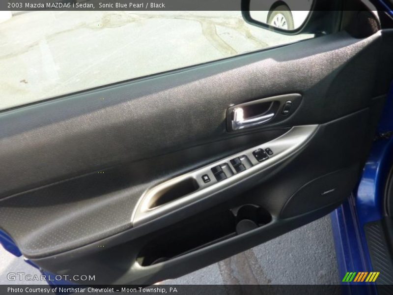 Sonic Blue Pearl / Black 2003 Mazda MAZDA6 i Sedan
