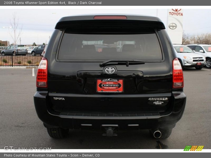 Black / Dark Charcoal 2008 Toyota 4Runner Sport Edition 4x4
