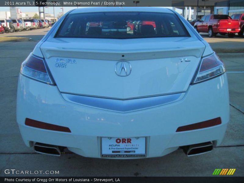 White Diamond Pearl / Ebony Black 2011 Acura TL 3.5 Technology