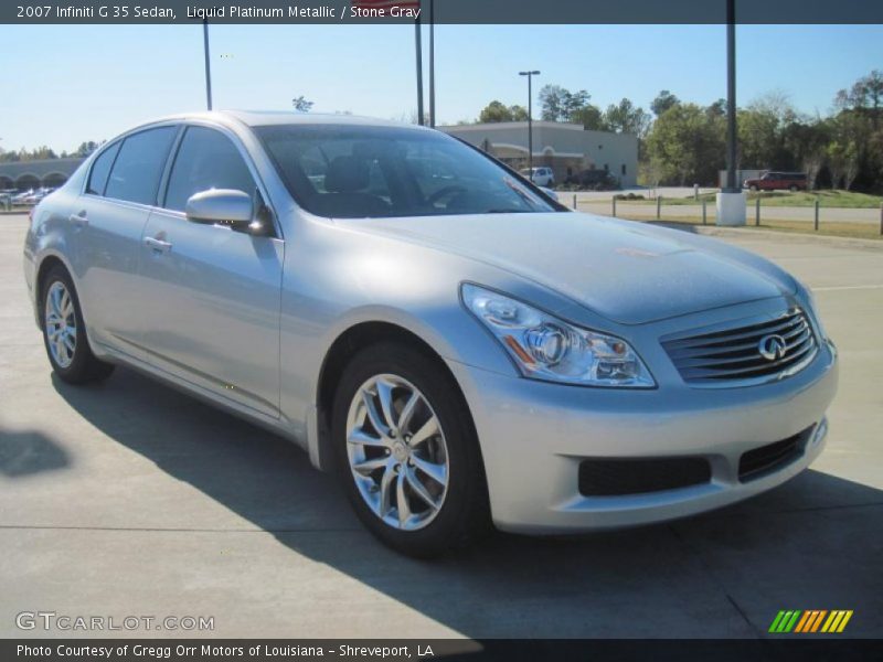 Liquid Platinum Metallic / Stone Gray 2007 Infiniti G 35 Sedan