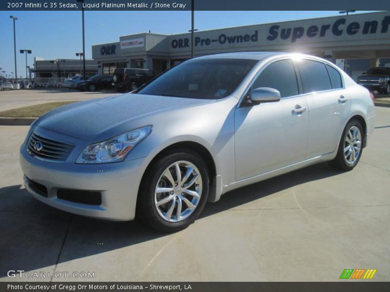 Liquid Platinum Metallic / Stone Gray 2007 Infiniti G 35 Sedan