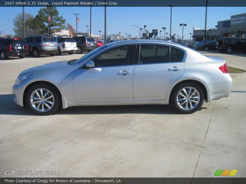 Liquid Platinum Metallic / Stone Gray 2007 Infiniti G 35 Sedan