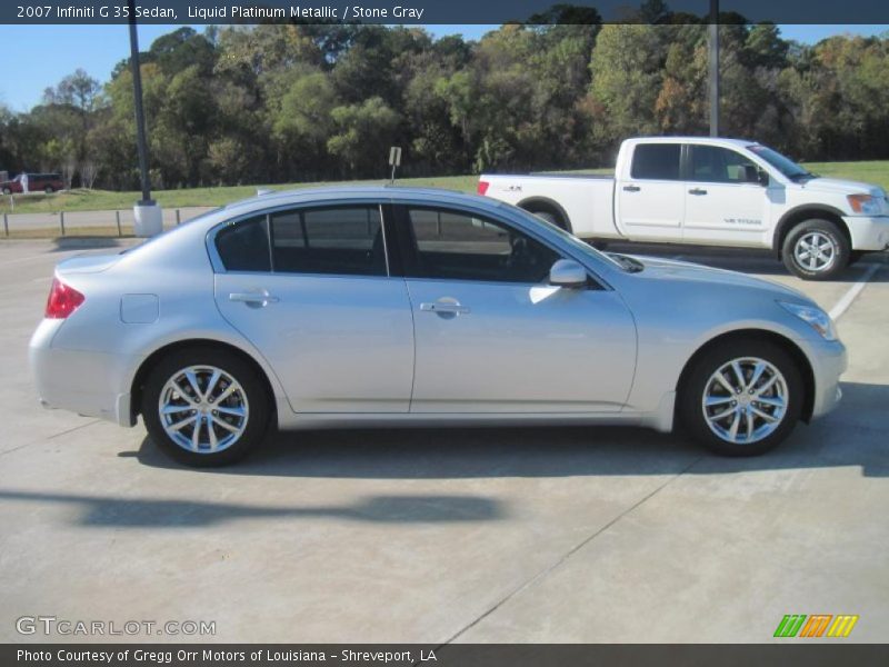 Liquid Platinum Metallic / Stone Gray 2007 Infiniti G 35 Sedan