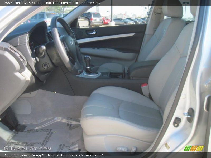 Liquid Platinum Metallic / Stone Gray 2007 Infiniti G 35 Sedan