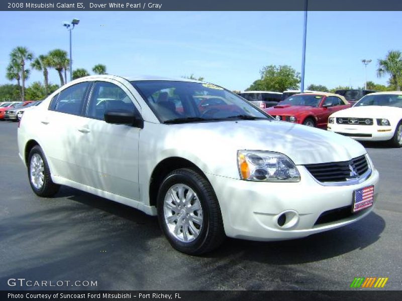 Dover White Pearl / Gray 2008 Mitsubishi Galant ES