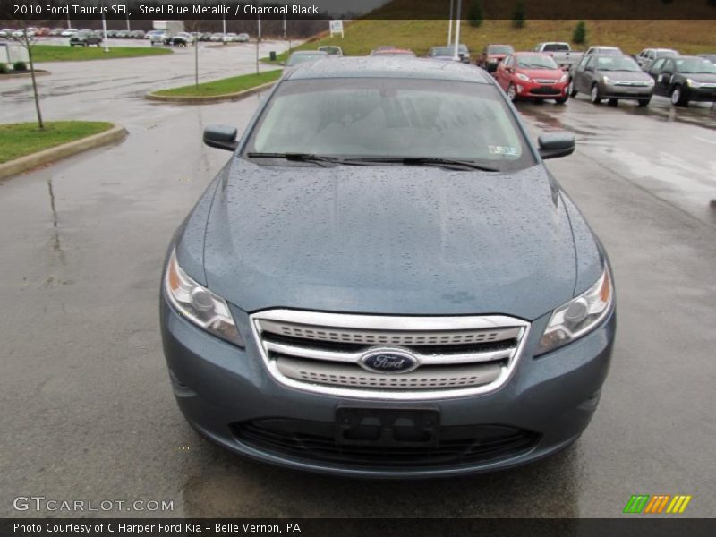 Steel Blue Metallic / Charcoal Black 2010 Ford Taurus SEL