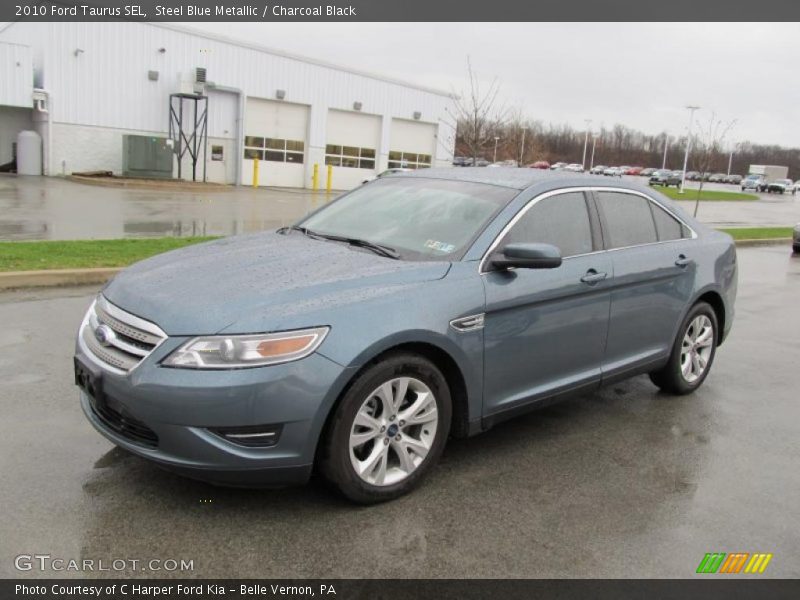 Steel Blue Metallic / Charcoal Black 2010 Ford Taurus SEL