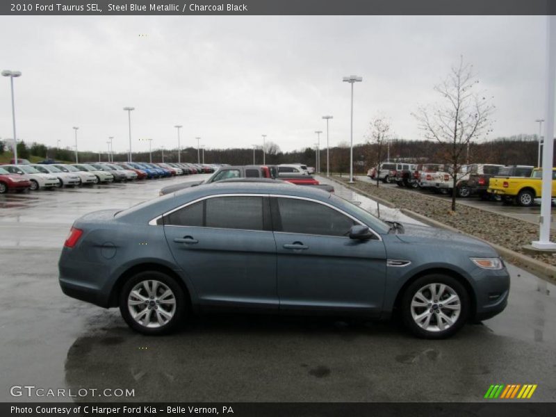 Steel Blue Metallic / Charcoal Black 2010 Ford Taurus SEL