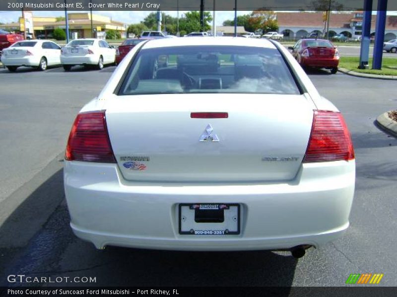 Dover White Pearl / Gray 2008 Mitsubishi Galant ES